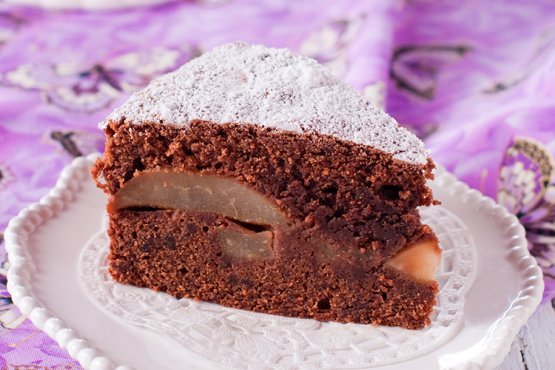 Photo of vegan chocolate-walnut-pear cake – recipe