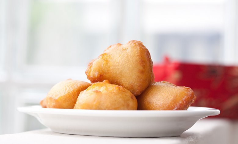 Delicious fried quark balls are worth a sin.